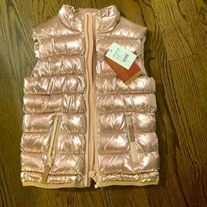 Never Been Worn NWT Appaman Metallic Pink Girls Puffer Vest